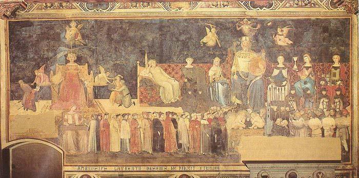 Ambrogio Lorenzetti Allegory of the Good Government Norge oil painting art